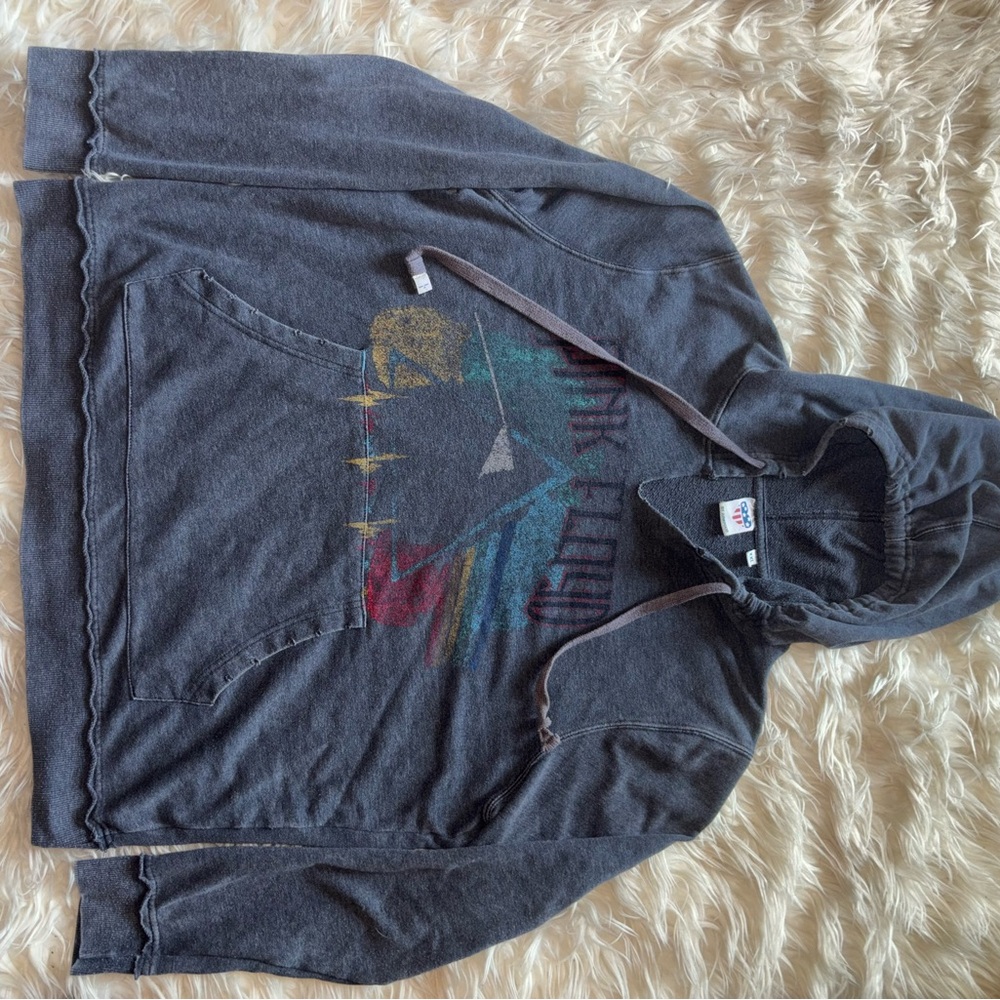 Junk Food Clothing Charcoal Hoodie with Faded Multicolor Graphic